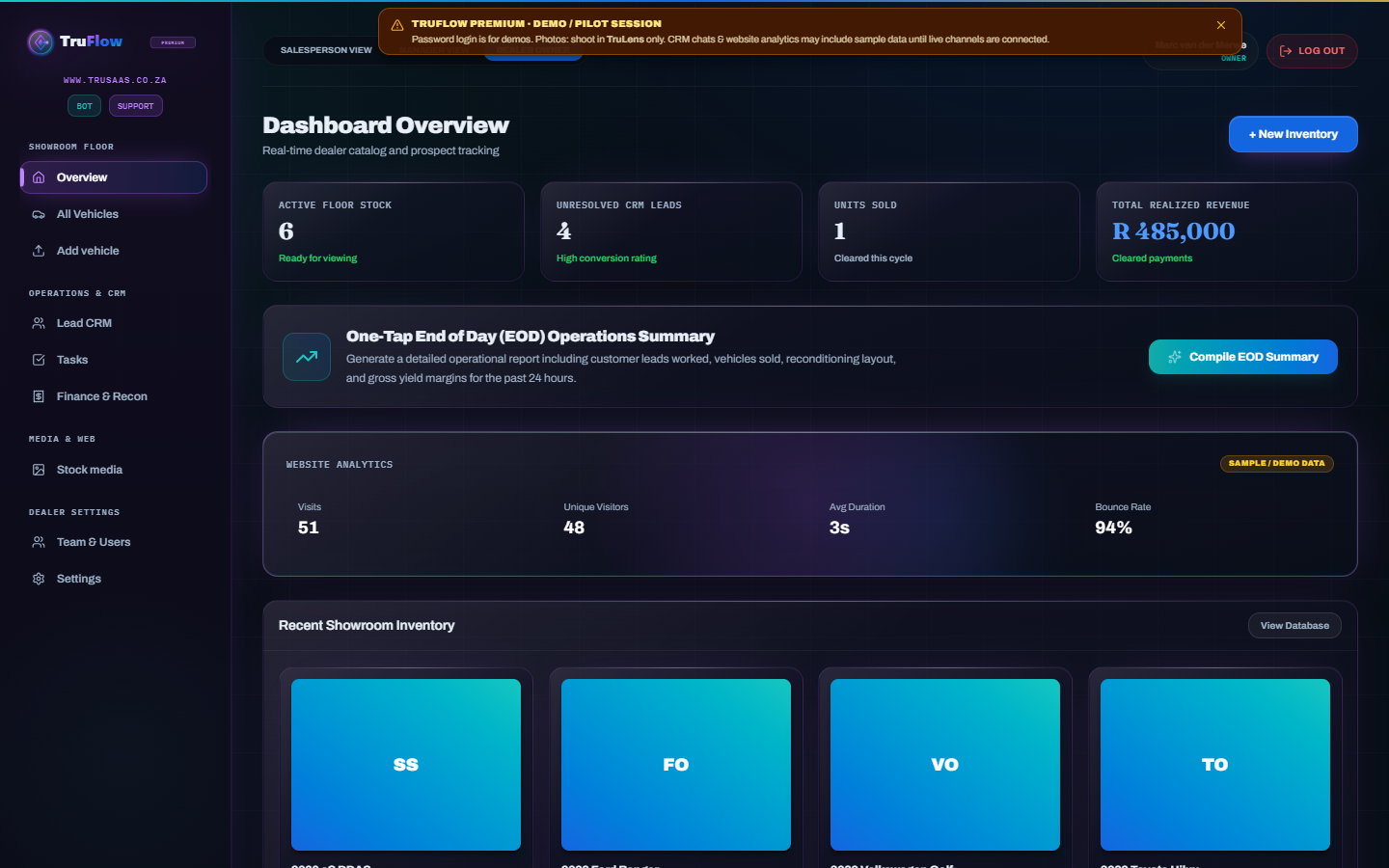 TruFlow Premium DMS screenshot